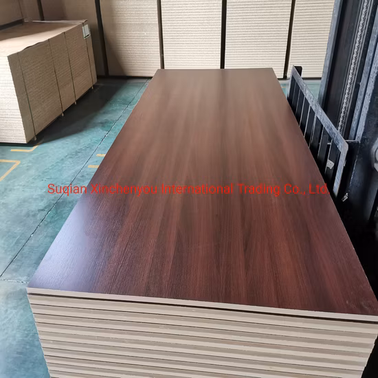풍부한 호두색 옷장 가구 12/15/16/17/18/25mm 적층 멜라민 MDF 보드